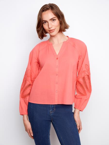 Charlie B Raglan Sleeve Top in Sorbet