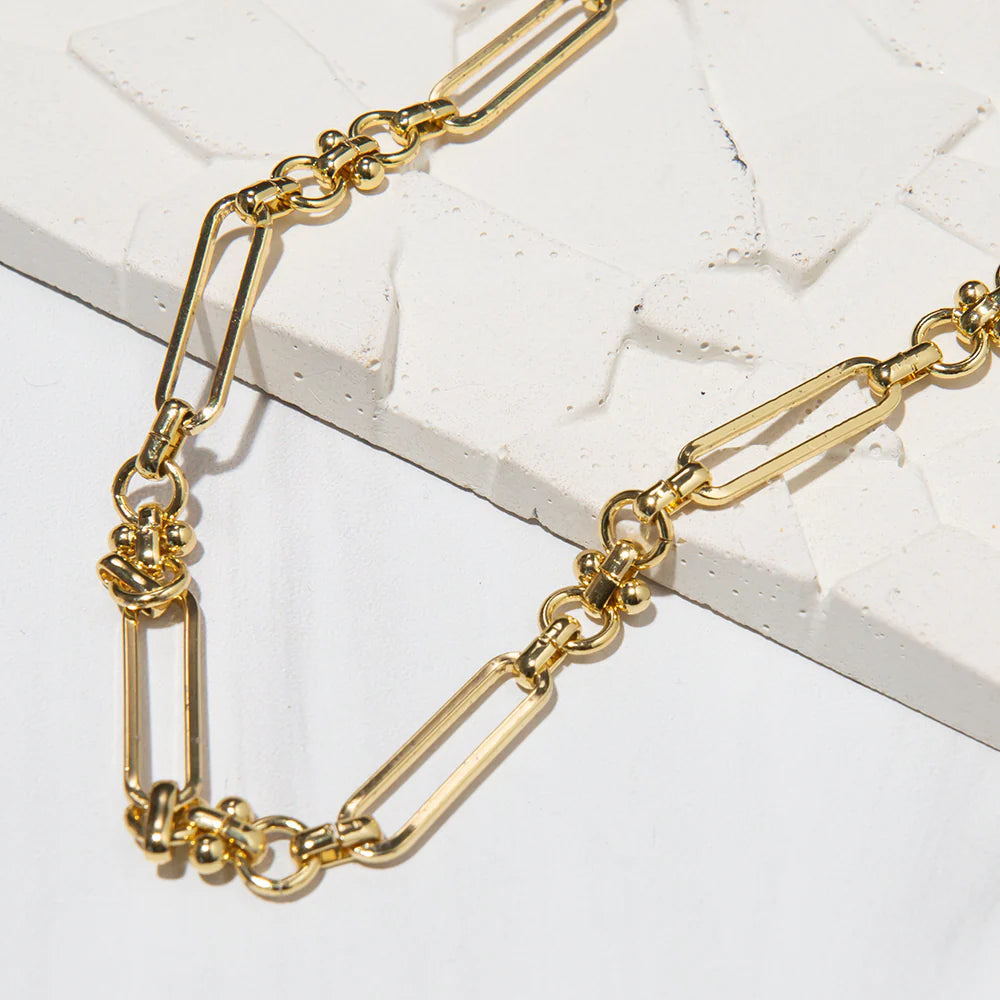 Lenny and Eva Gilded Chain Necklace-Toggle, 18"