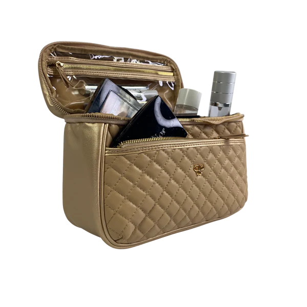 PurseN Classic Train Case - Gold Luster