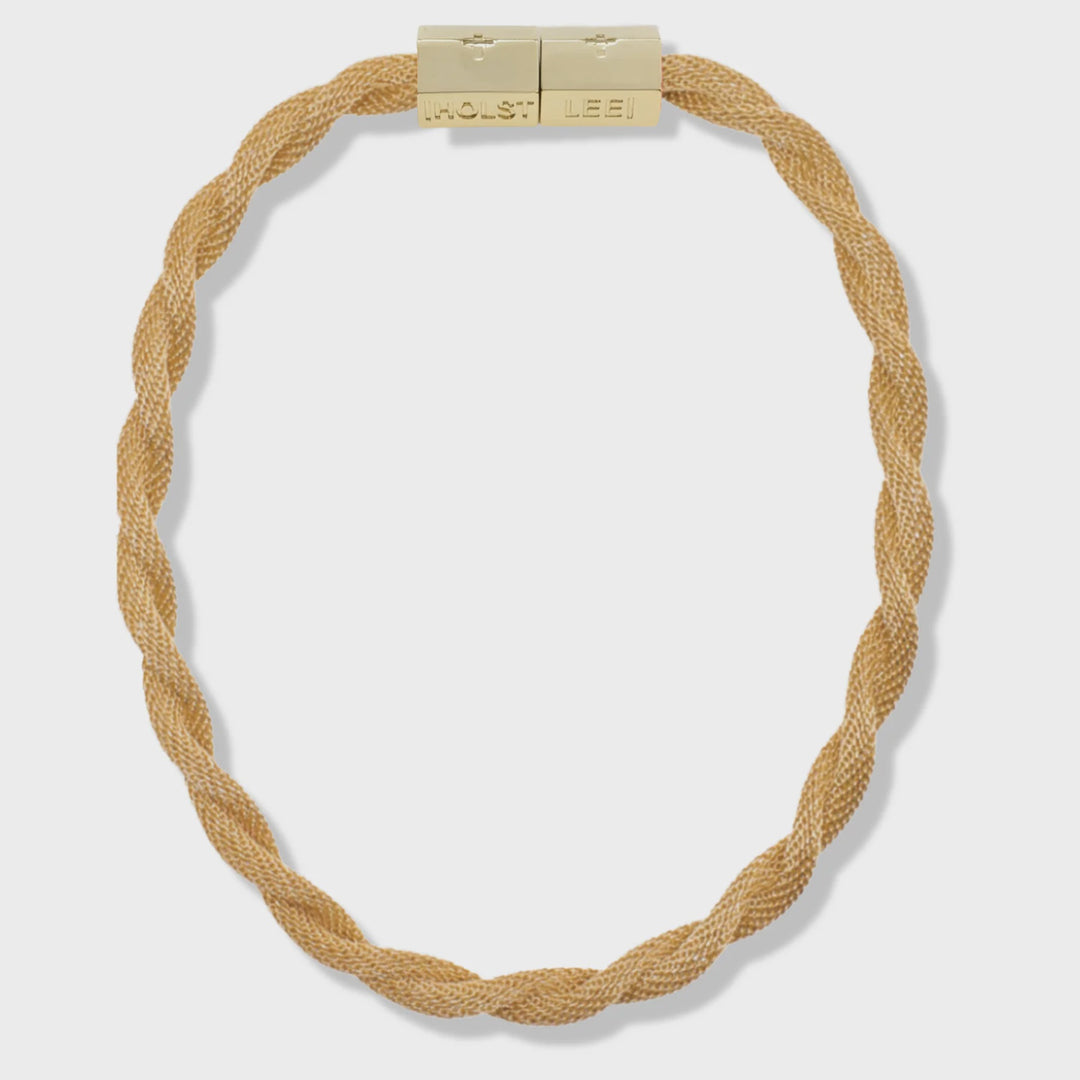 Holst Lee Twisted Mesh Necklace in Gold