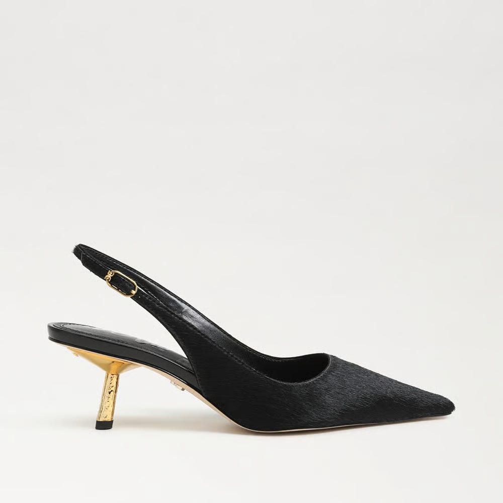 Sam Edelman  Bianka Slingback Pump in Black Brahmhair
