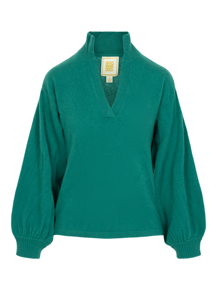Emily Mccarthy Lolli Sweater in Eden Green Cashmere
