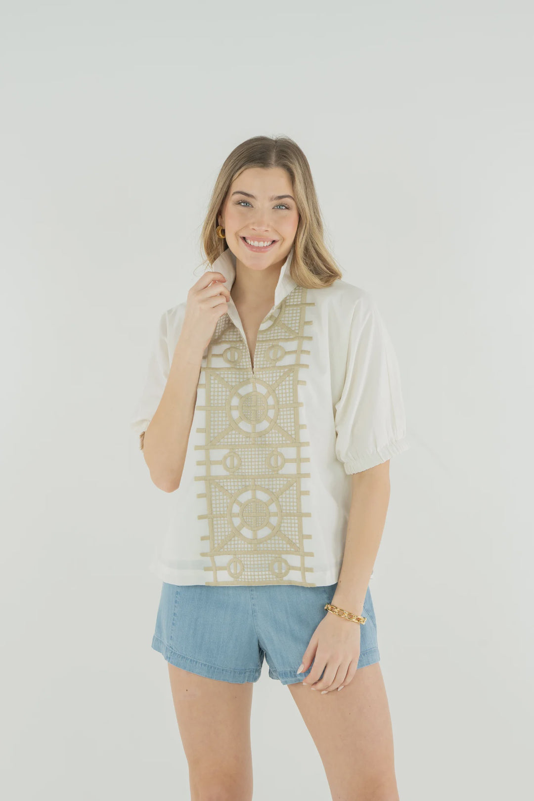 Emily McCarthy Poppy Top in Trellis