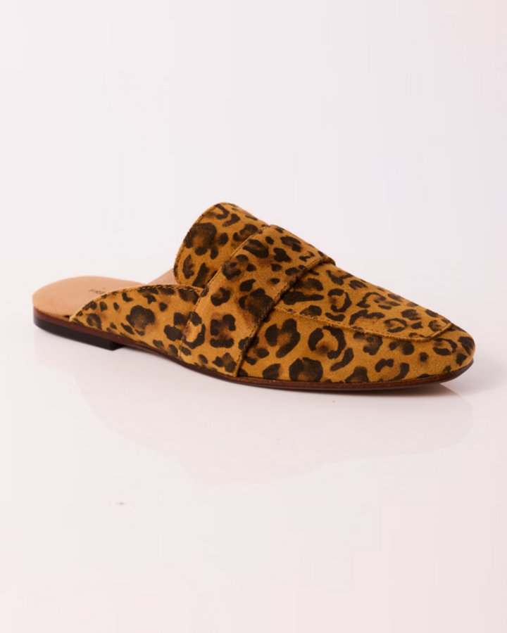 Free People At Ease Embossed Loafers in Leopard Suede