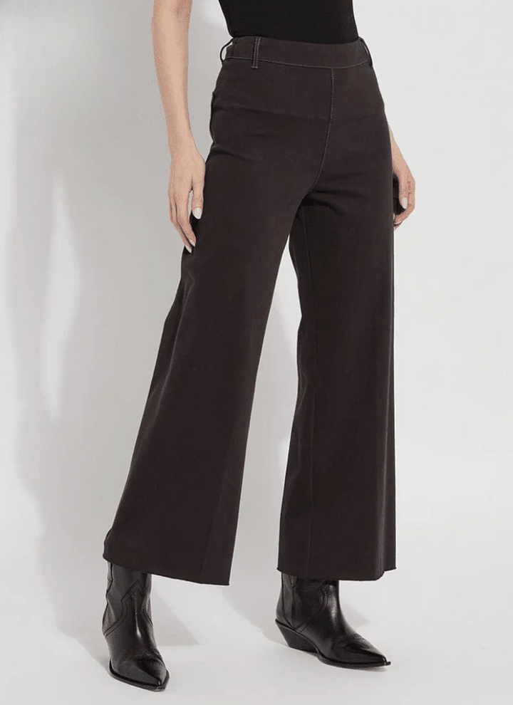 Lysse Erin Hi Waist Wide Leg Denim Pant in Double Espresso