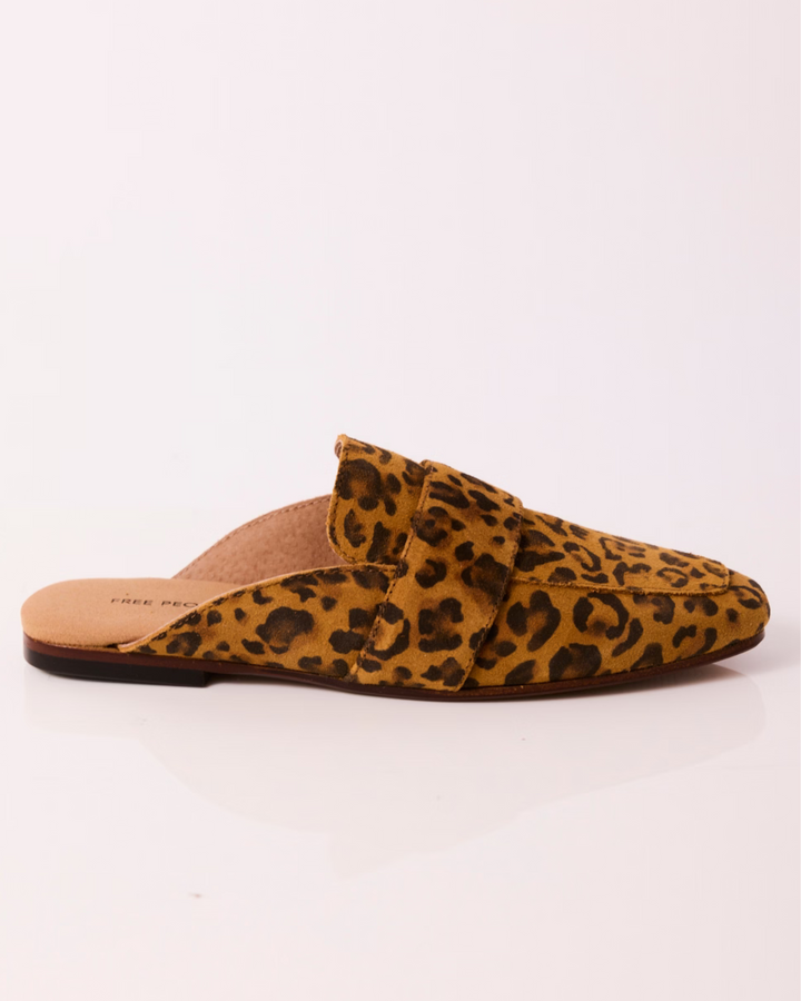 Free People At Ease Embossed Loafers in Leopard Suede