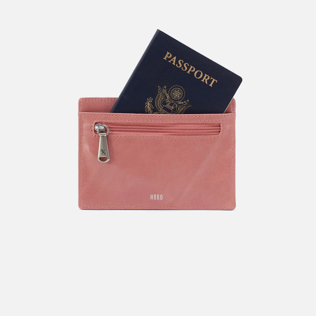 Hobo Euro Slide Card Case in Rose