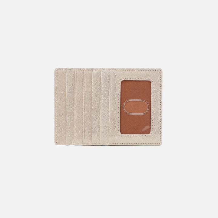 Hobo Euro Slide Card Case in Sand Shimmer