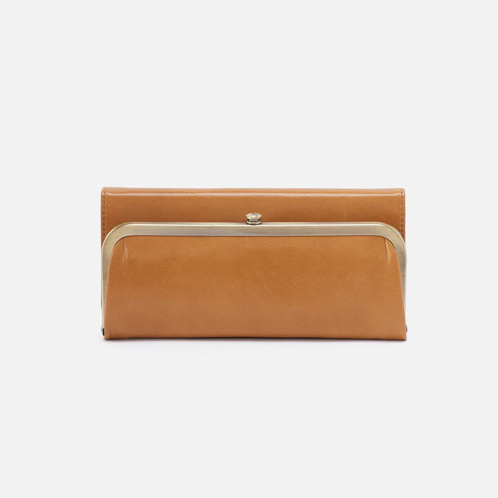 Hobo Rachel Continental Wallet in Polished Leather | Natural