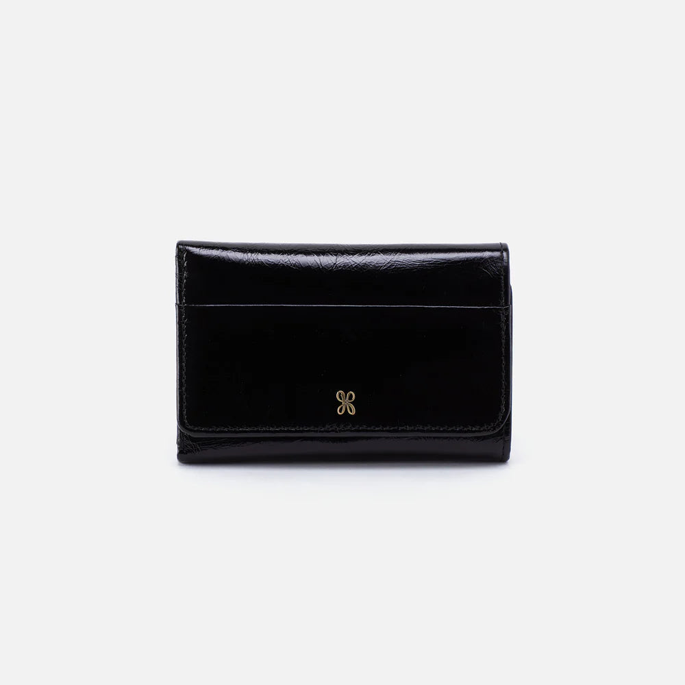 Hobo Jill Trifold Wallet in Black