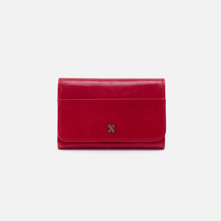 Hobo Jill Trifold Wallet in Claret