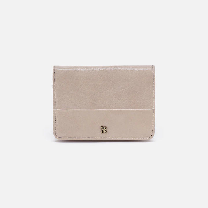 Hobo Jill Bifold Wallet in Stone Gloss