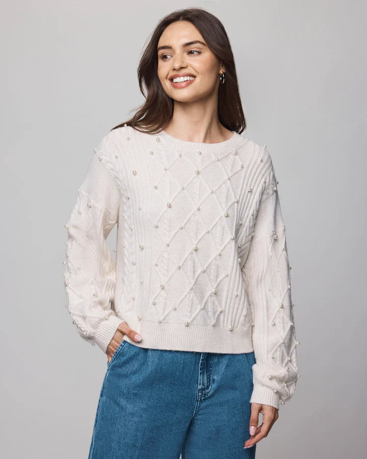 Demi Pearl Sweater in Pale Oak Heather