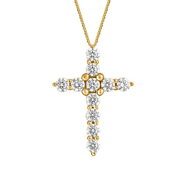 1/2 CTTW Diamond Cross Pendant