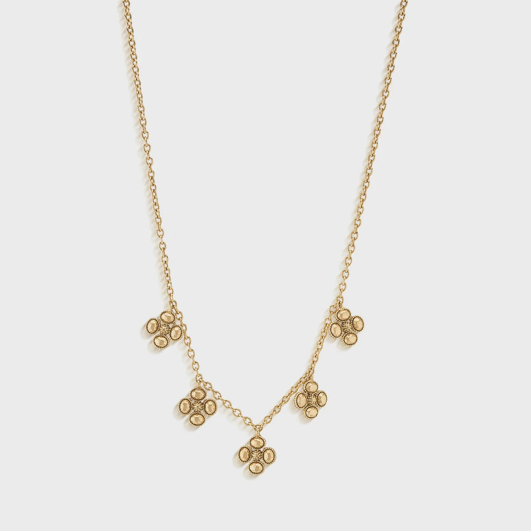 Capucine De Wulf Clover Multi Station Necklace, 16"+2" - Gold