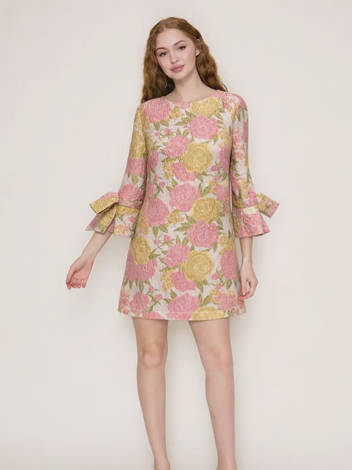 By The Way Floral Bow Mini Dress