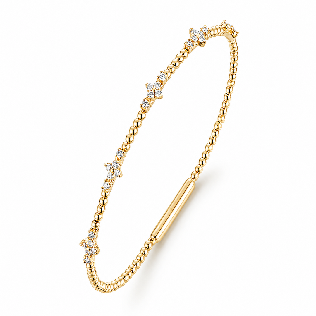 Heera Moti Flowered Diamond Bracelet