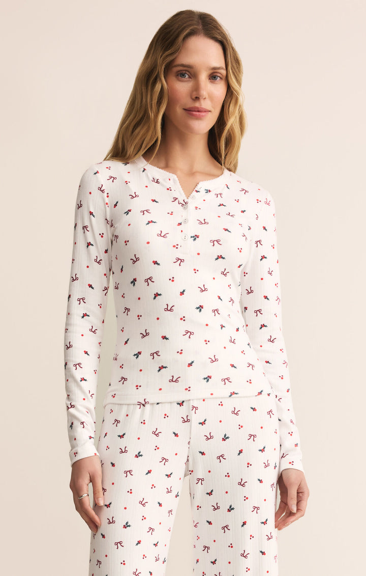 Z Supply Holly Long Sleeve Top in White