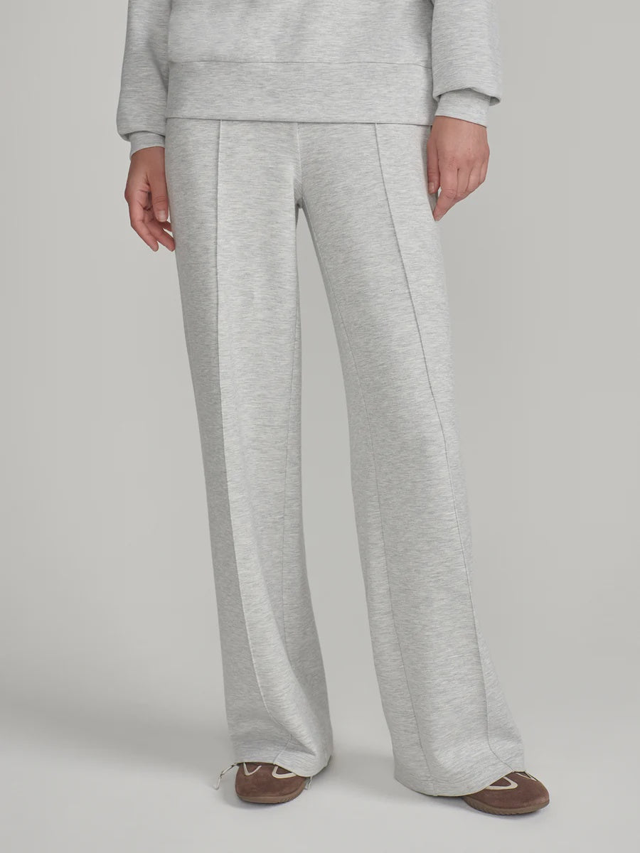 Varley The Wide Leg Pant 30" in Light Grey Marl