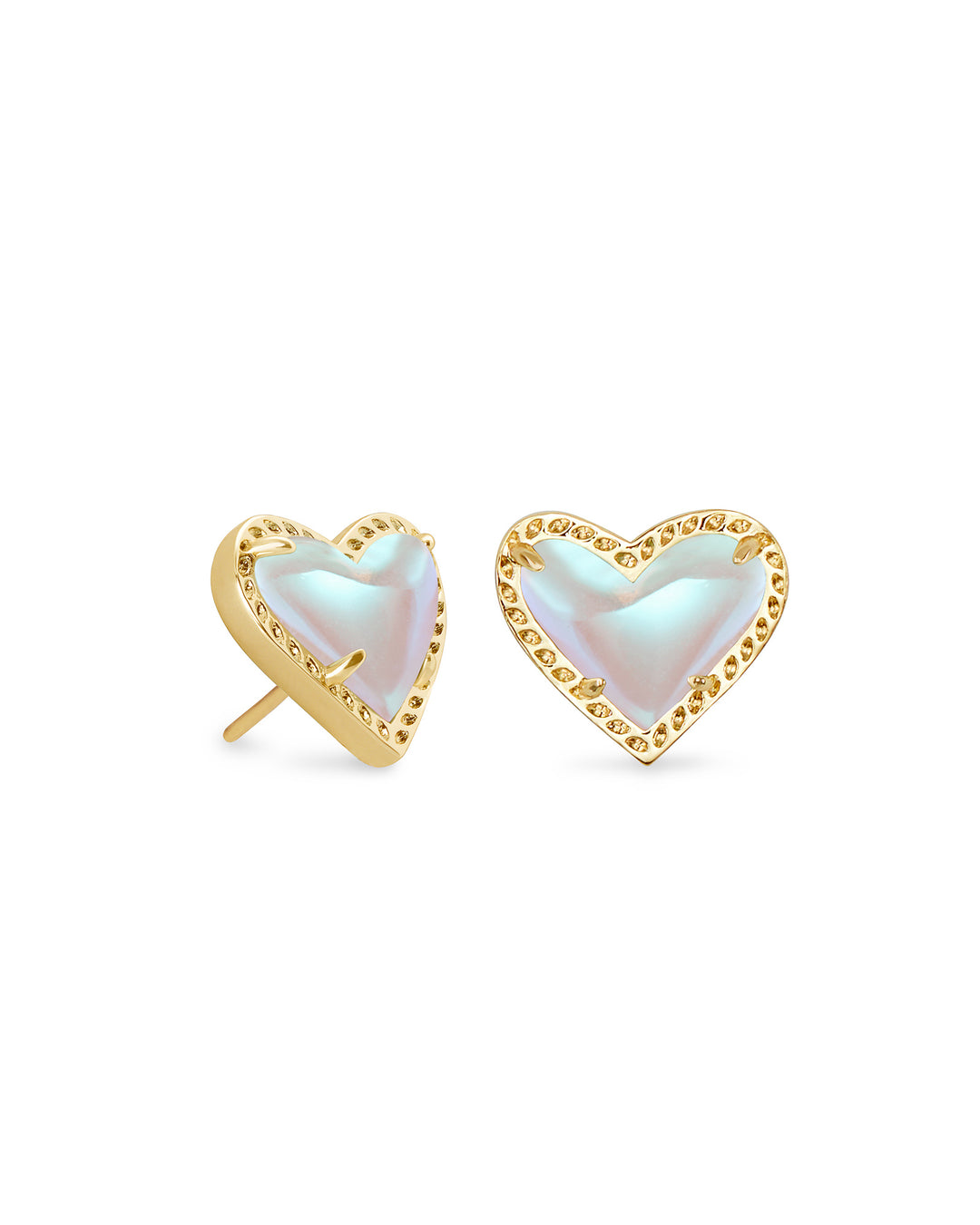 Kendra Scott Ari Heart Stud Earrings in Dichroic Glass