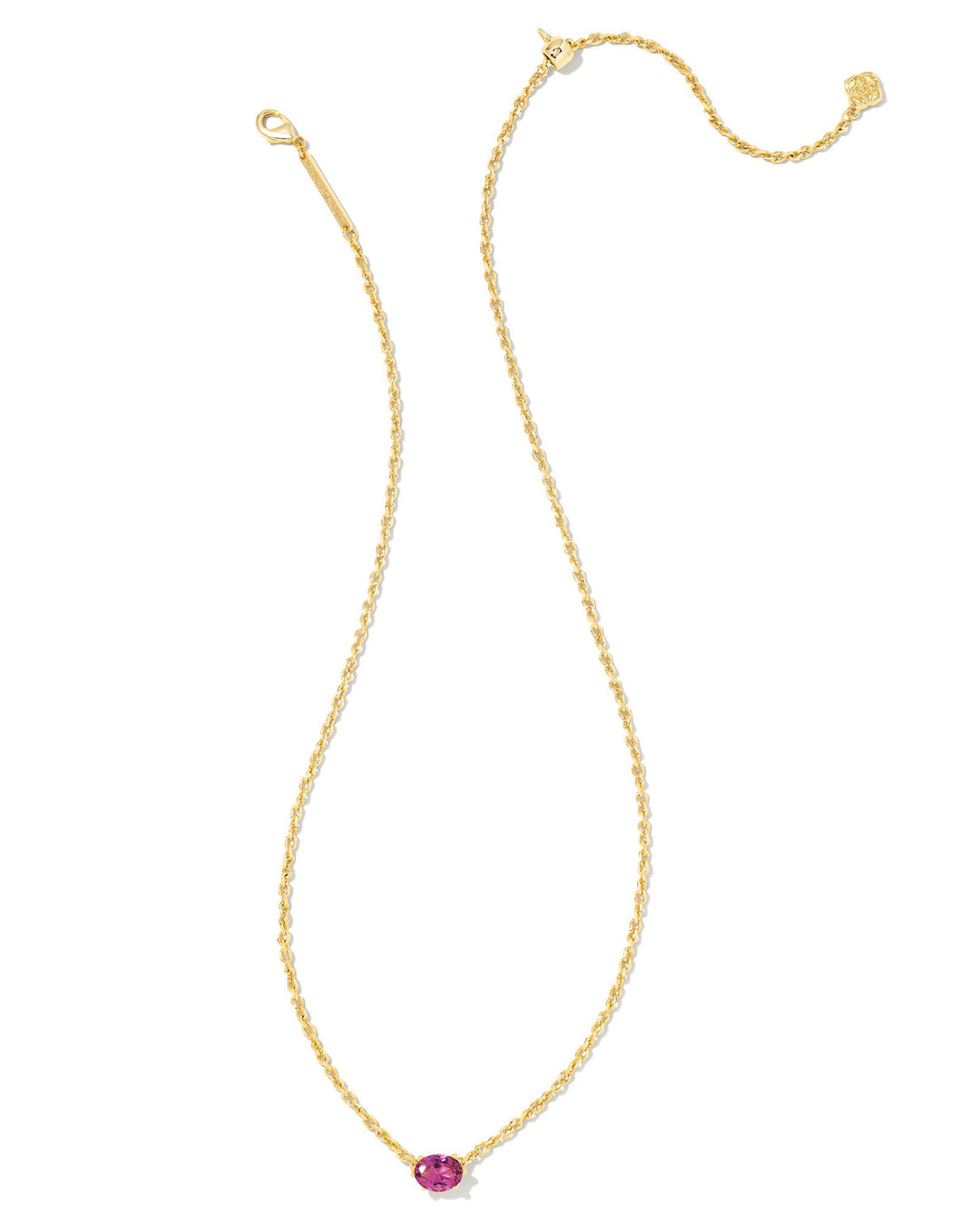 Kendra Scott Cailin Gold Pendant Necklace in Purple Crystal