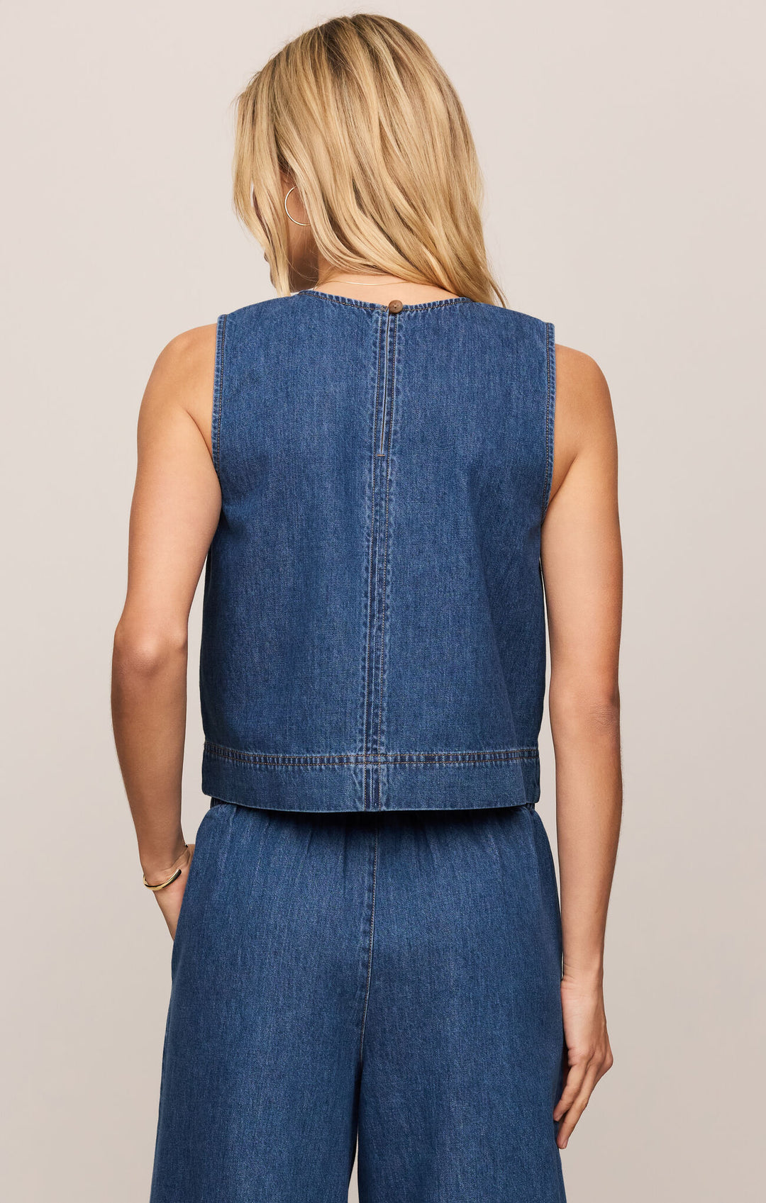 Z Supply Sun Seeker Denim Tank in Deep Water