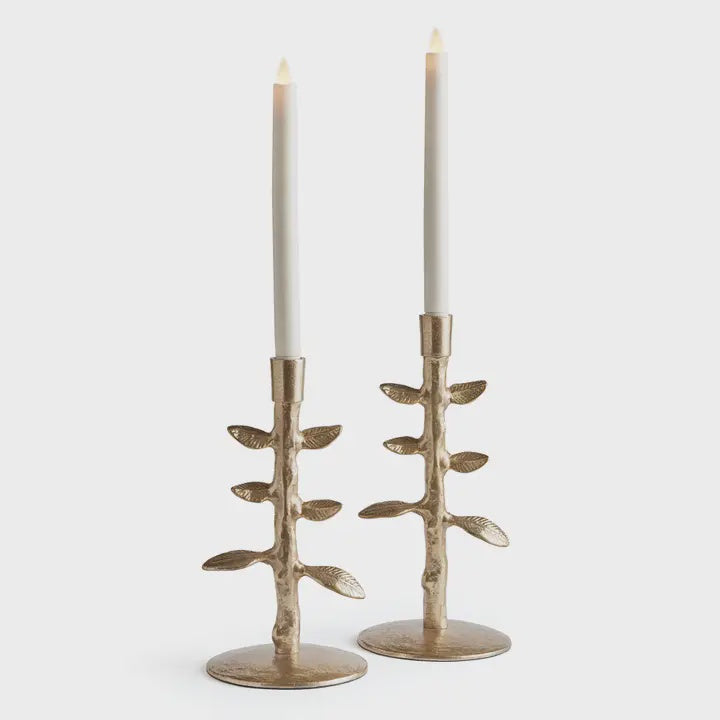 Brier Taper Holders Set Of 2