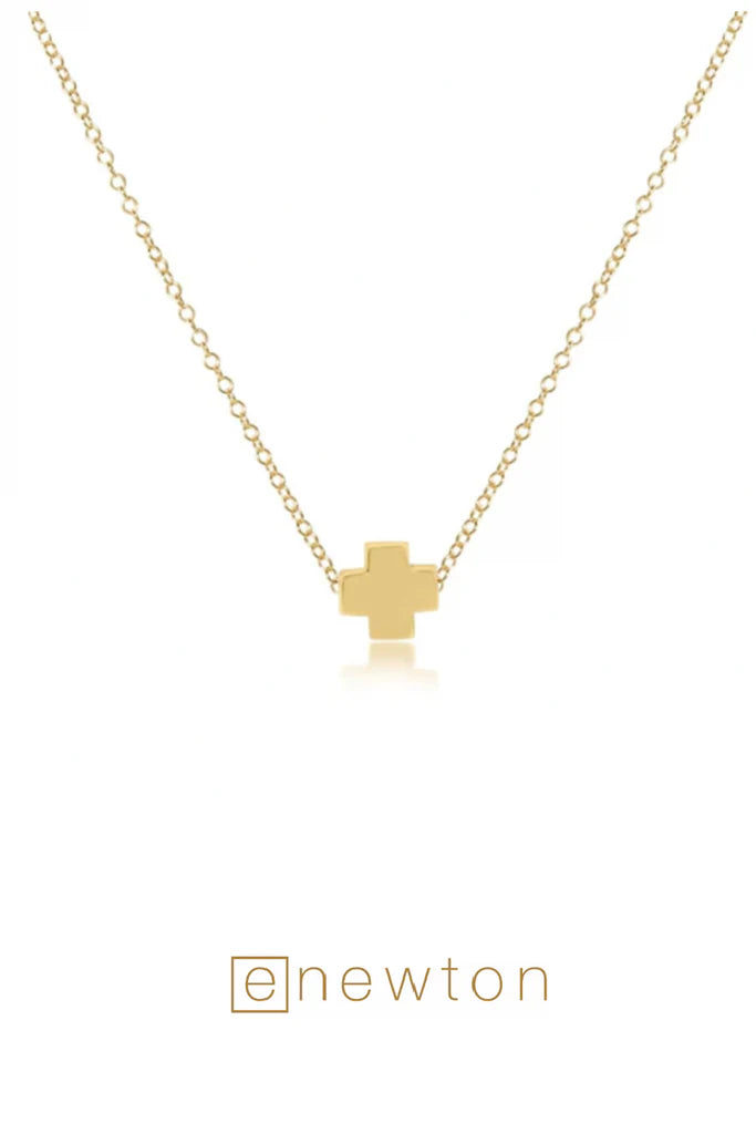 enewton: 16" Necklace Gold - Signature Cross Gold