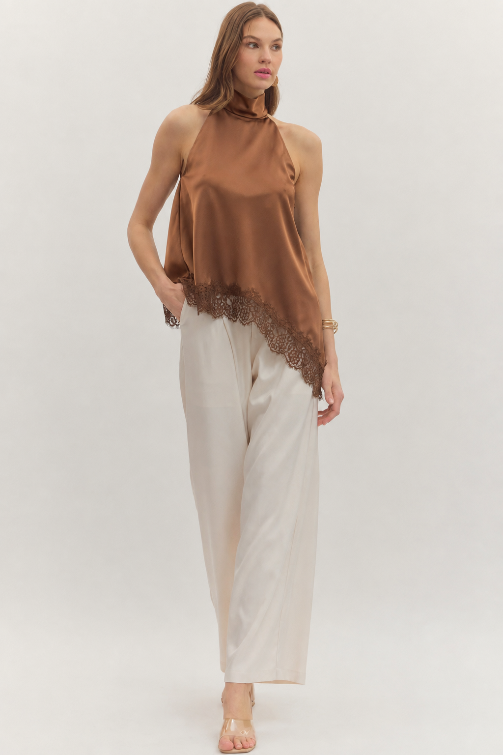 At Square One Brown Top