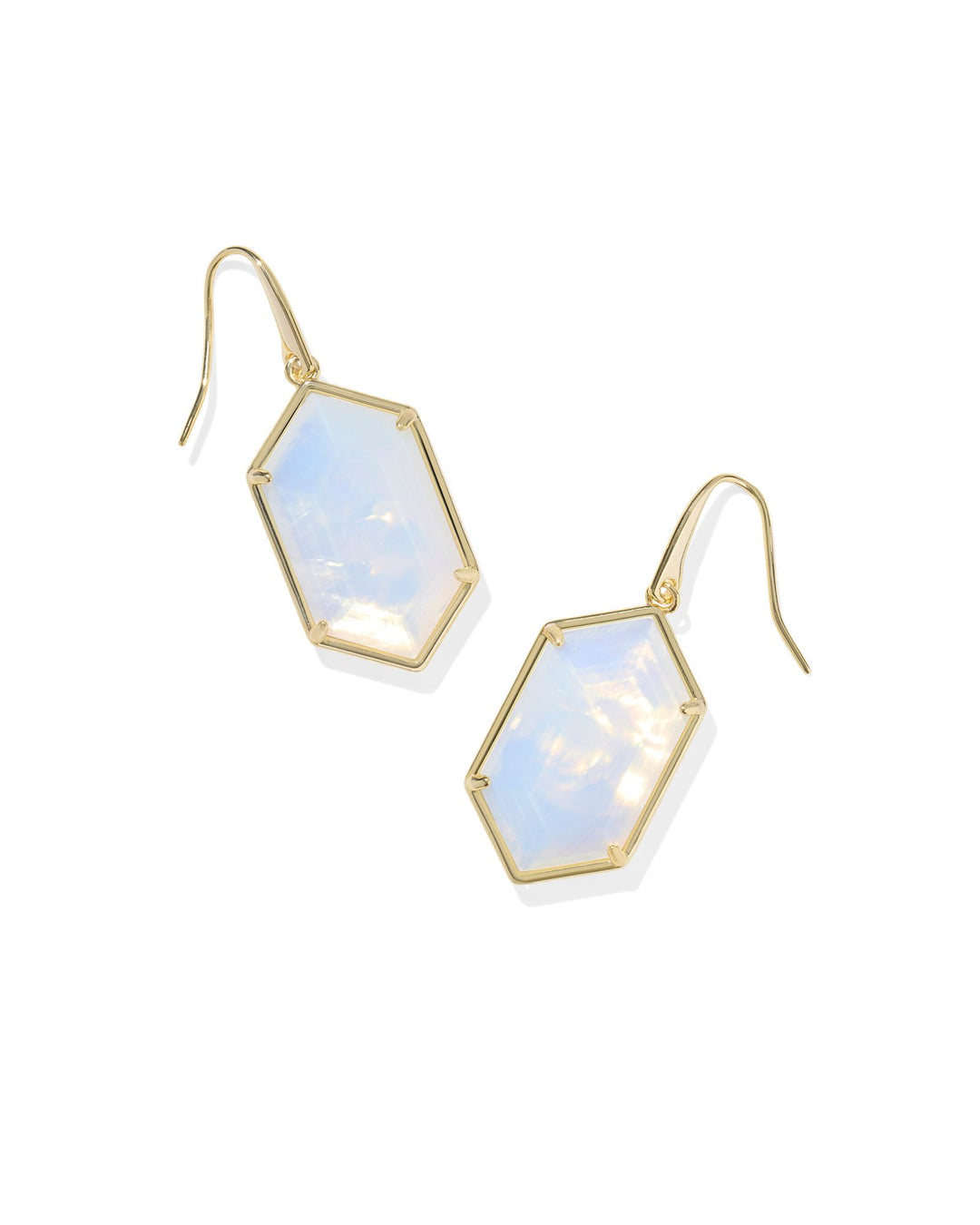 Kendra Scott Hallie Drop Earrings in Gold Opalite Illusion