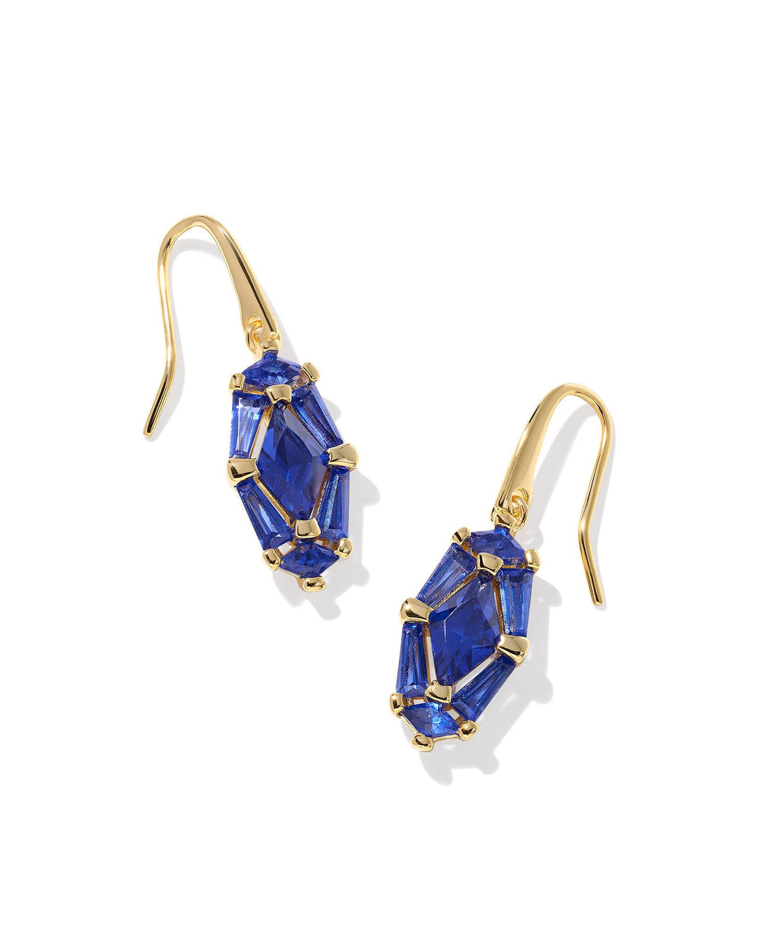 Kendra Scott  Lindy Rae Lee Gold Drop Earrings in Blue Crystal