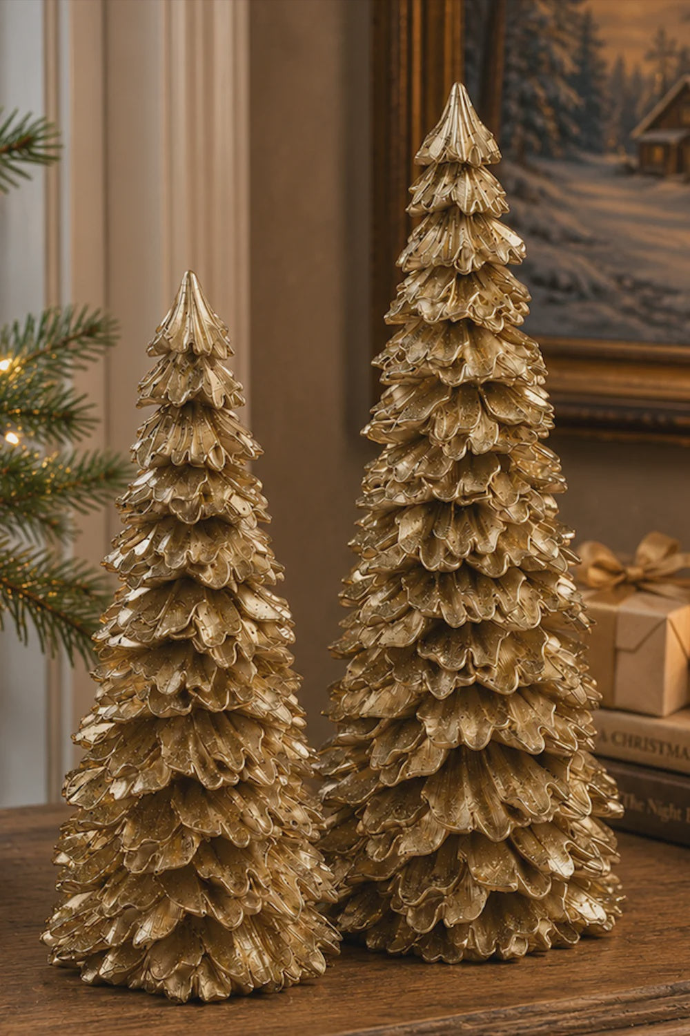 Gilded Ruffle Gold Tree