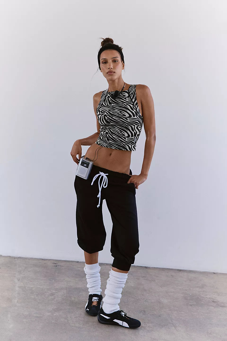 Free People Movement Flutter Joggers in Black