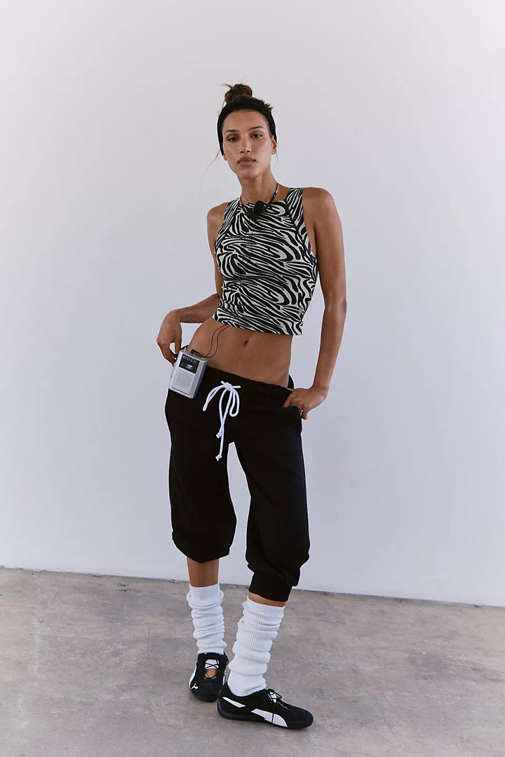 Free People Movement Flutter Joggers in Black