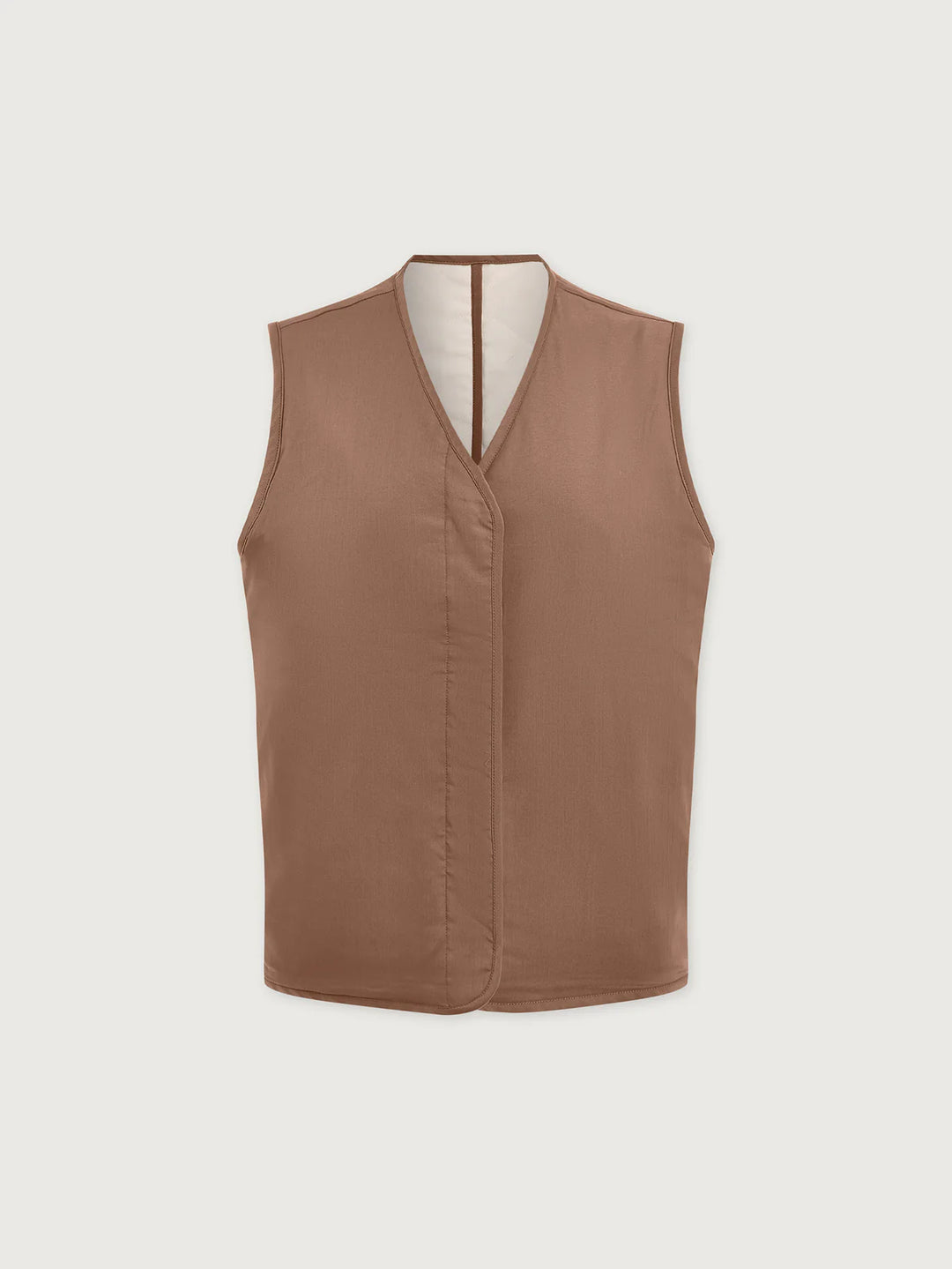 Varley Lori Reversible Gilet in Ash Taupe/ Birch