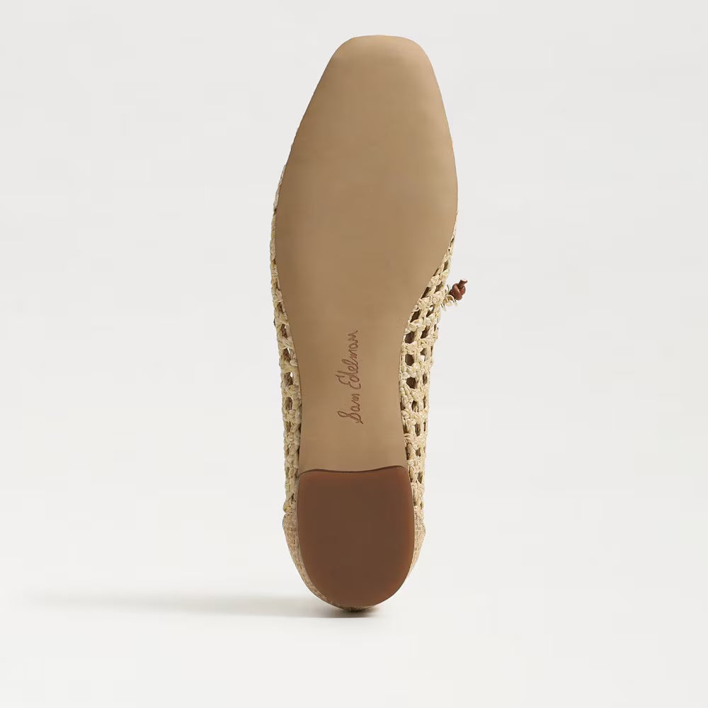 Sam Edelman Marcie Ballet Flat in Bleached Beechwood/Saddle