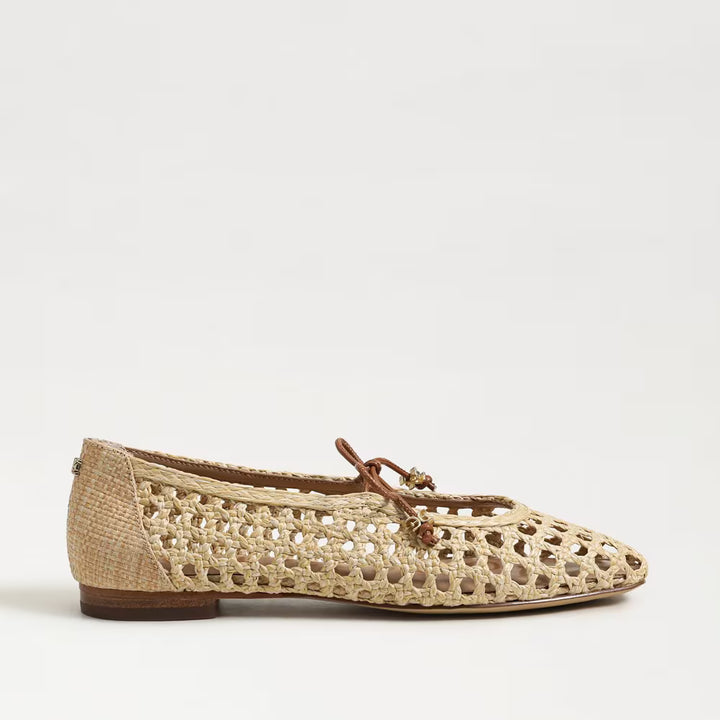 Sam Edelman Marcie Ballet Flat in Bleached Beechwood/Saddle