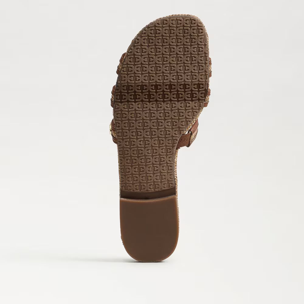 Sam Edelman Bay Sandal in Multi Tan Raffia