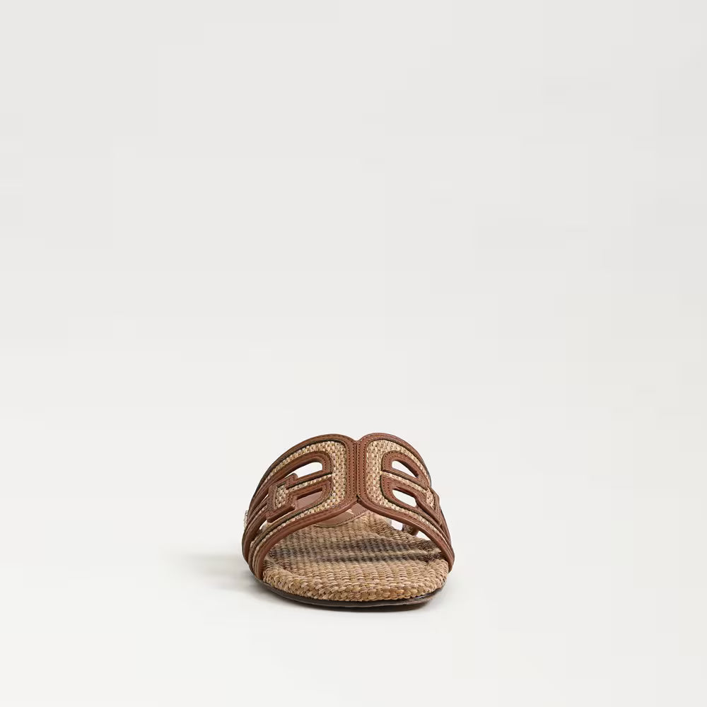 Sam Edelman Bay Sandal in Multi Tan Raffia