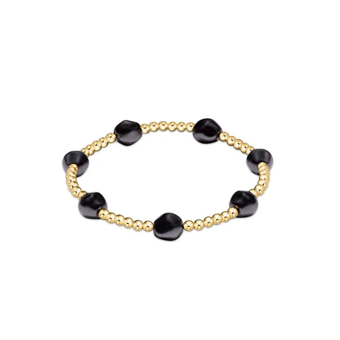 enewton  Admire Gold Bead Bracelet -Pearl Dark Grey