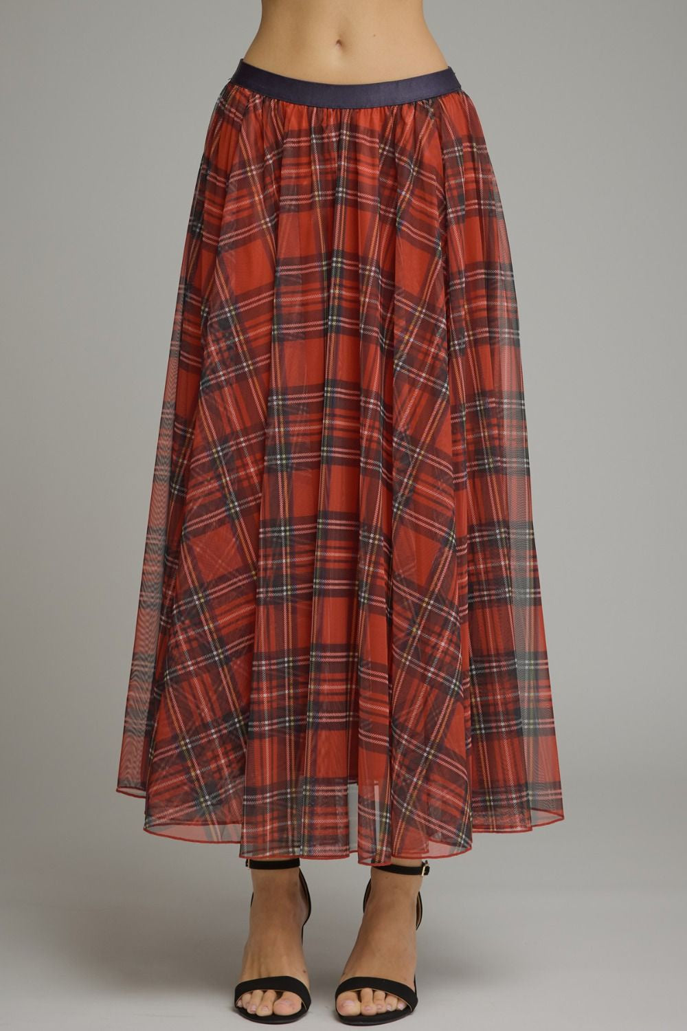 For Good Reason Red Plaid Skirt