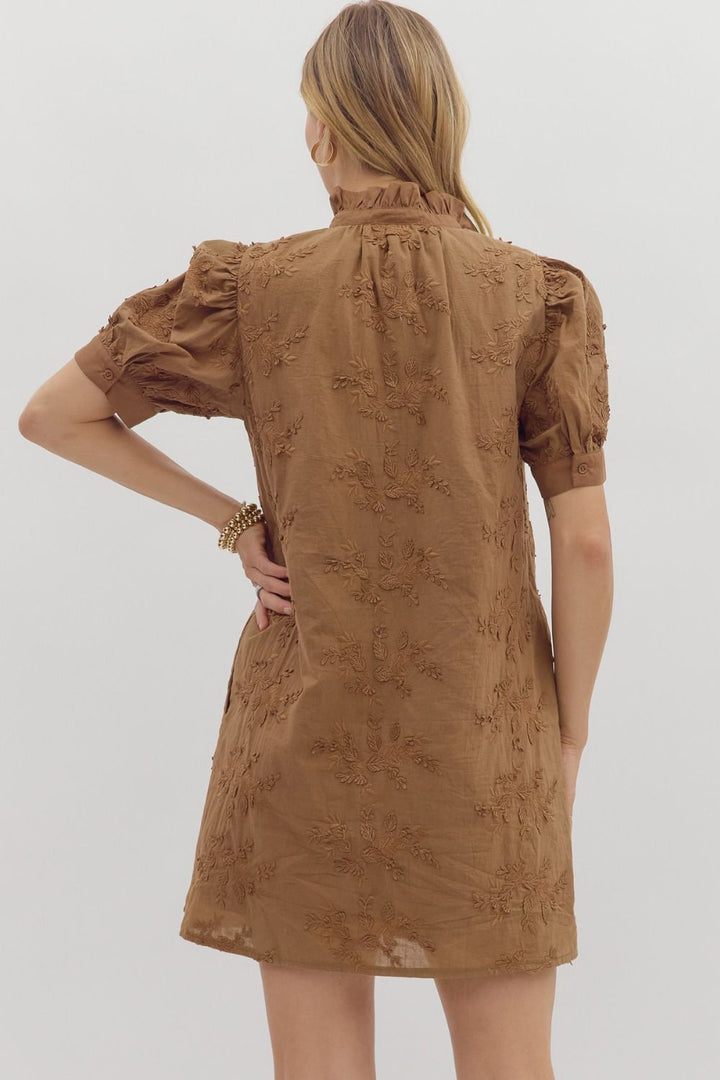 I Want To Know Floral Mini Dress in Brown
