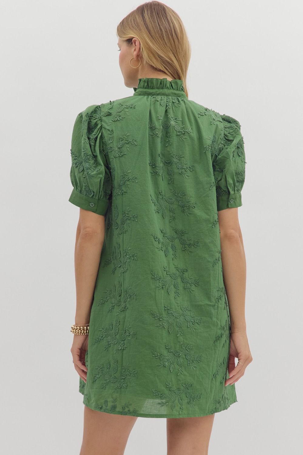 I Want To Know Floral Mini Dress in Green