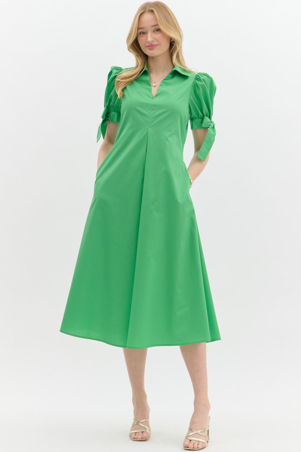 Where We Belong Midi Dress in Green