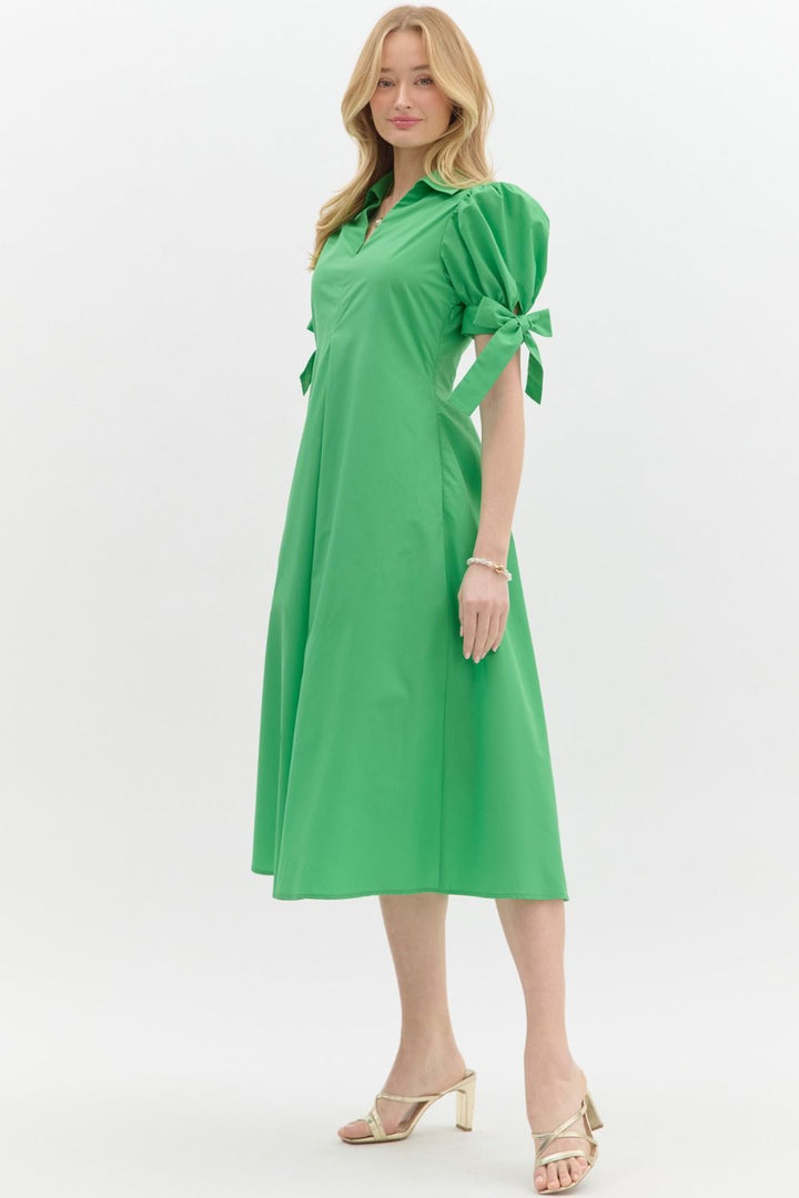 Where We Belong Midi Dress in Green