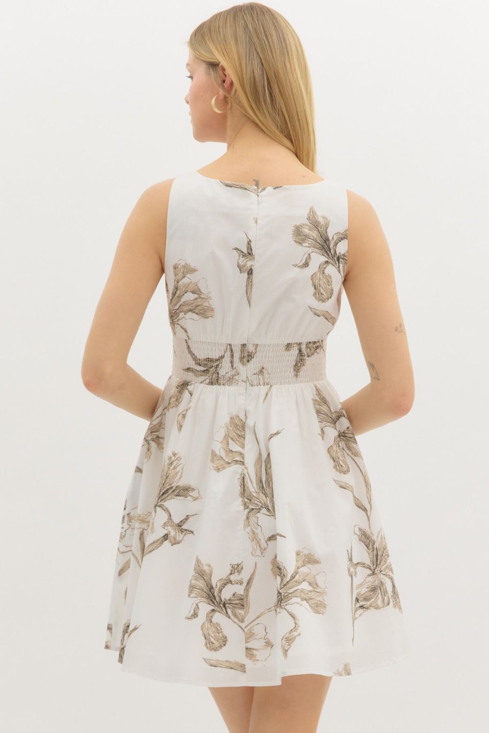 Nobody Like Me Off White Printed Dress