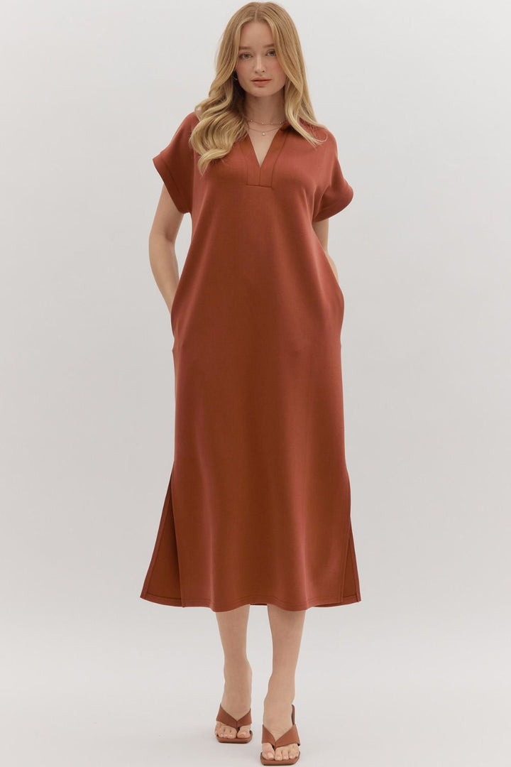 Give It Your All Dress in Clay