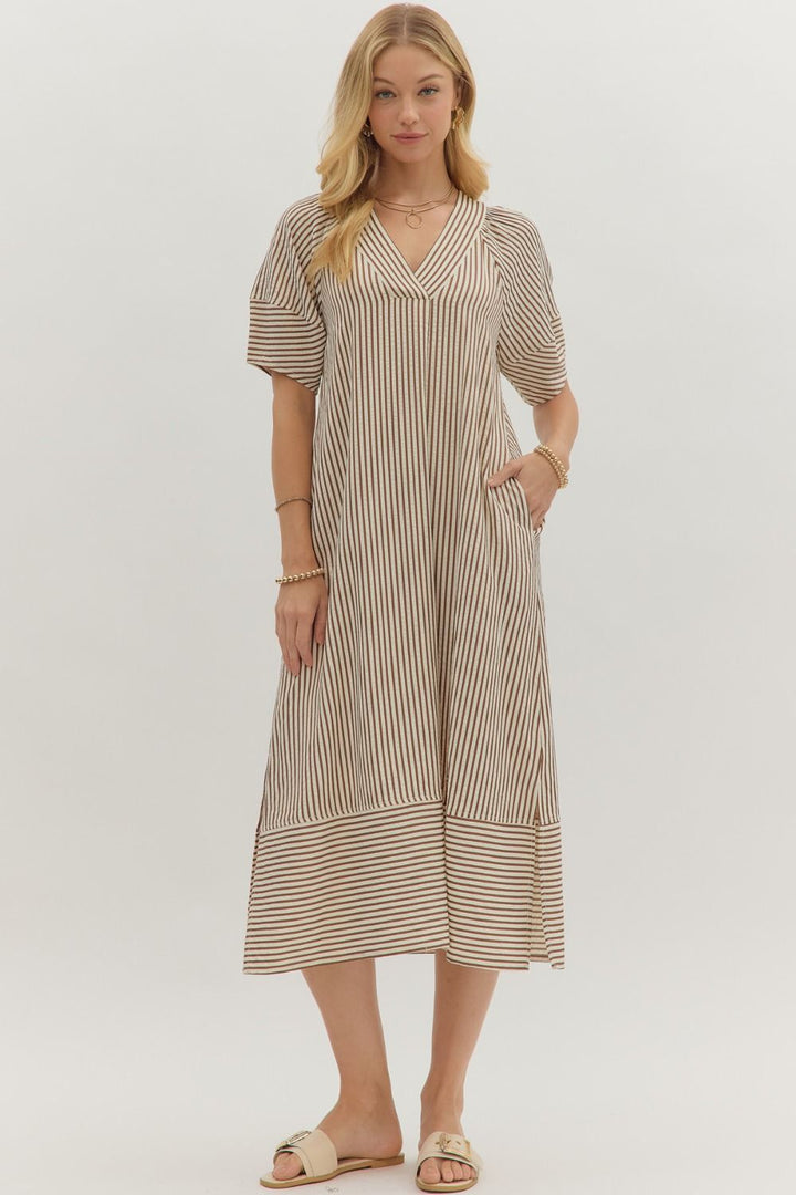 Meant To Shine Brown Dress