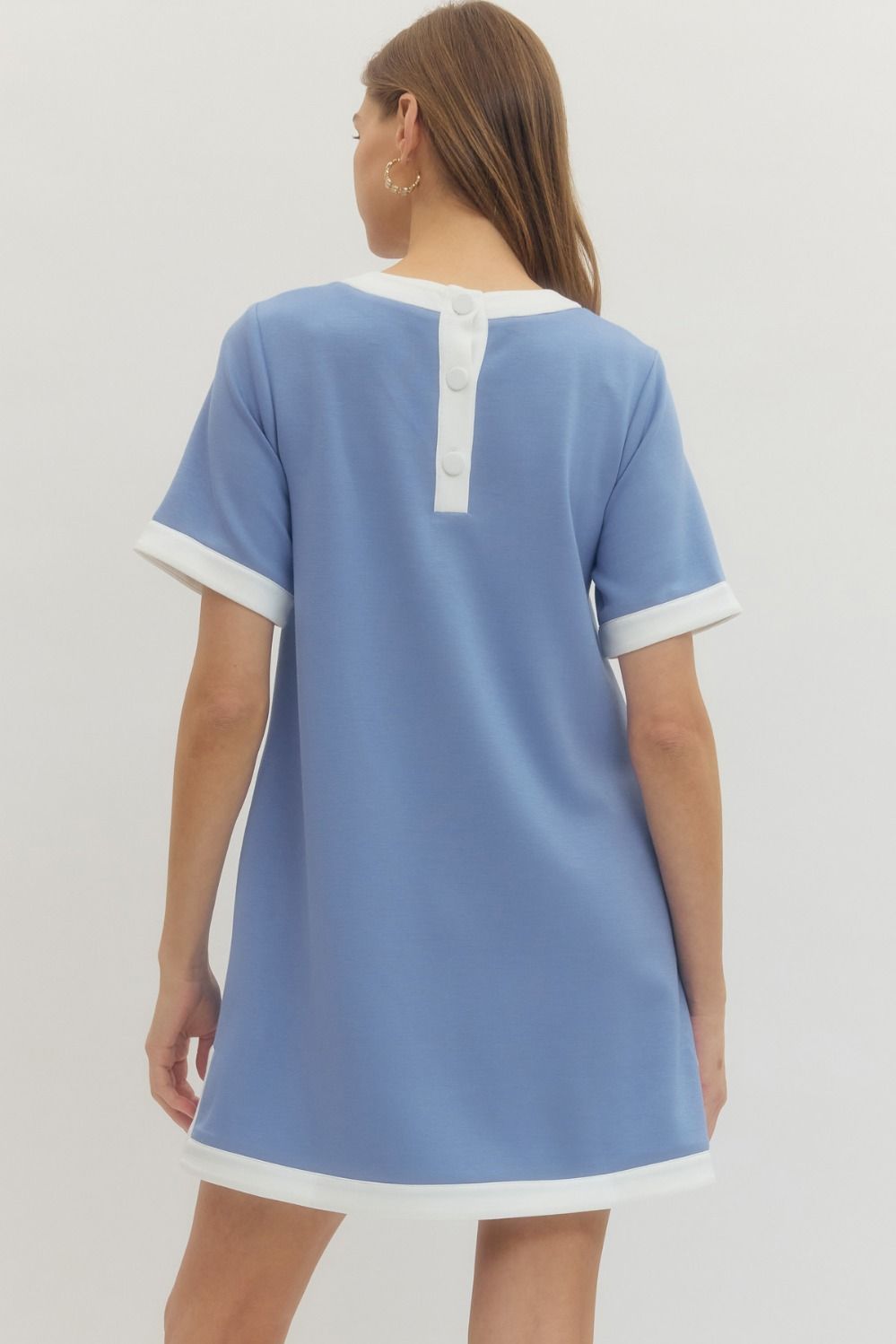 Just Right Moments Dress in Chambray Blue