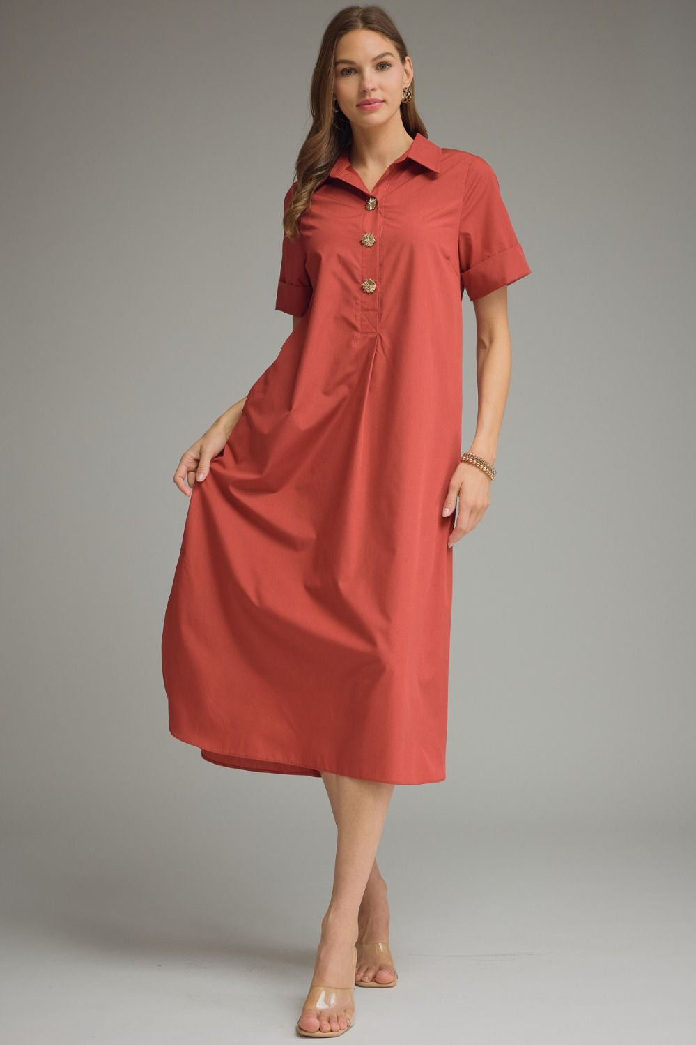 Be The Light Maxi Dress in Brick